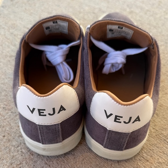 Veja Bastille Suede Sneakers Women’s Size 10 Purple Mauve White - Picture 4 of 7